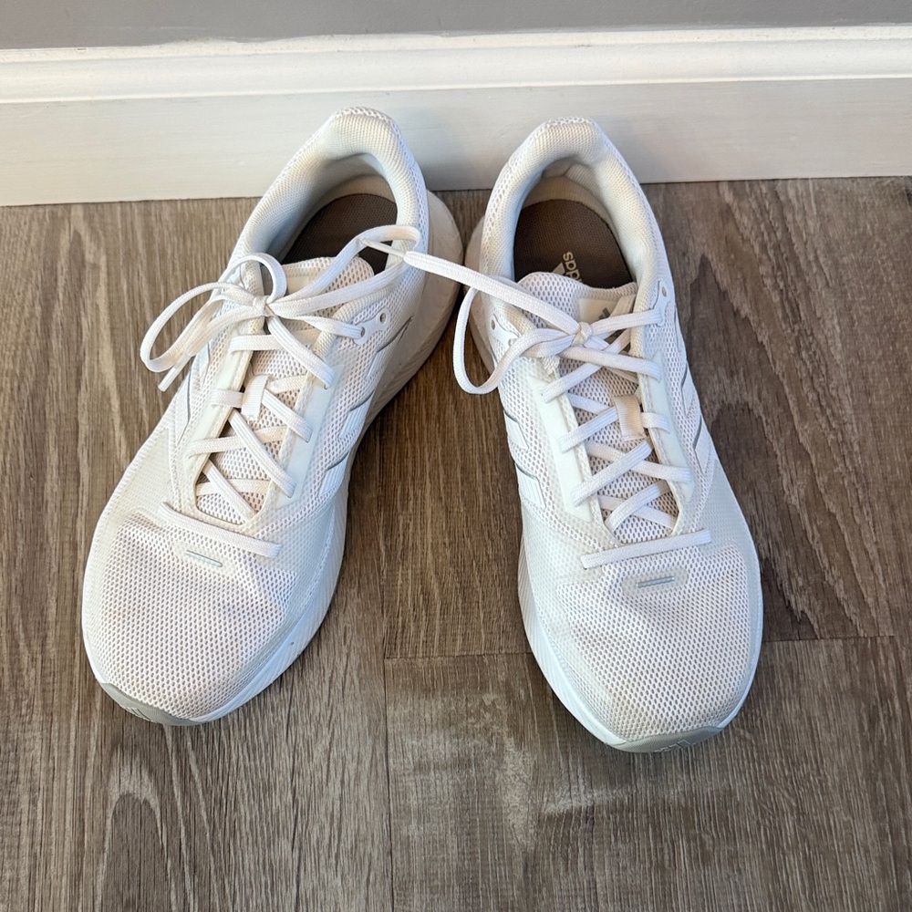 Adidas White Mesh Sneakers
